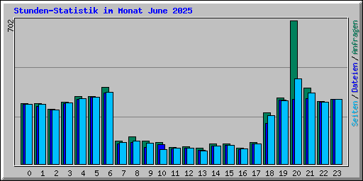 Stunden-Statistik im Monat June 2025