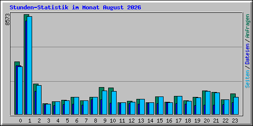 Stunden-Statistik im Monat August 2026